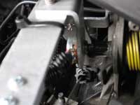 rheostat throttle bracket mount front view